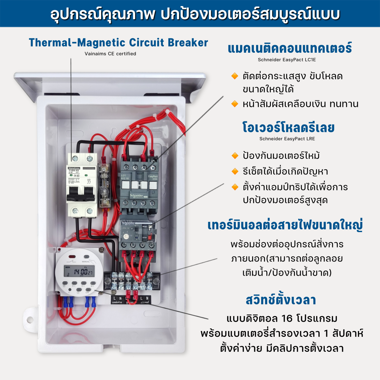 ตู้คอนโทรลมอเตอร์ FR111D 220VAC 1เฟส 1/8-10HP – TTS CONTROL
