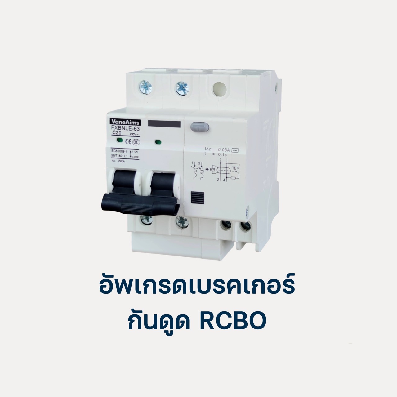 อัพเกรดเบรคเกอร์กัดRCBO 011D,111D,121D
